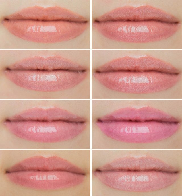 Оттенки розового блеска для губ