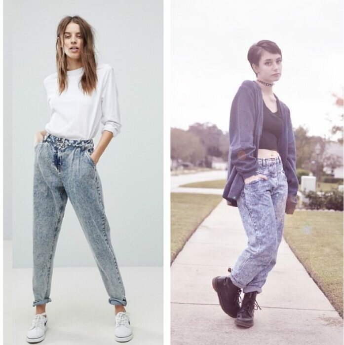 Для создания расслабленного образа можно надеть джинсы-варёнки с нейтральным логсливом или свободной толстовкой