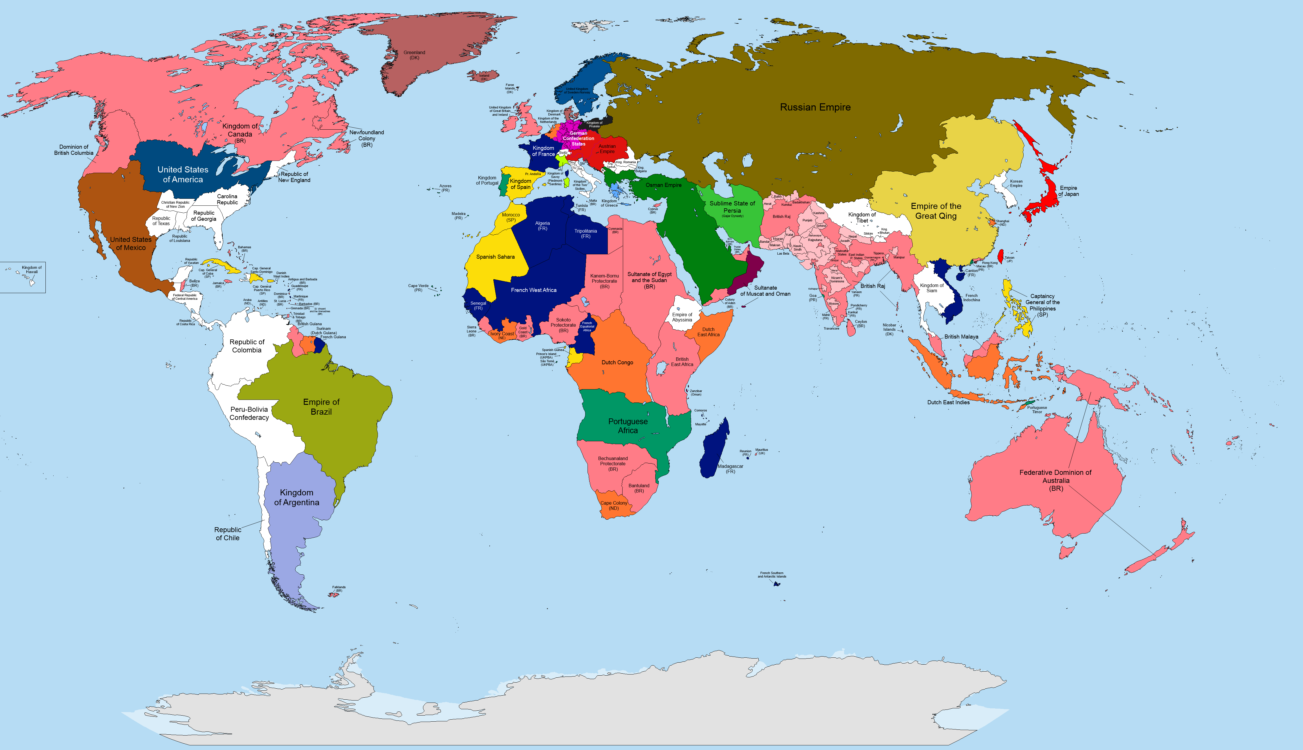 Когда была создана первая карта мира политическая