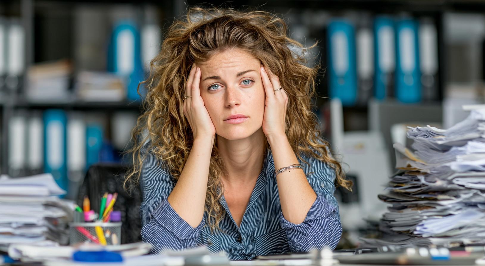 Женщина руководитель устала заниматься бизнесом