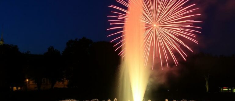 Фейерверк фонтан: маленькое чудо для двора, большой эффект на празднике