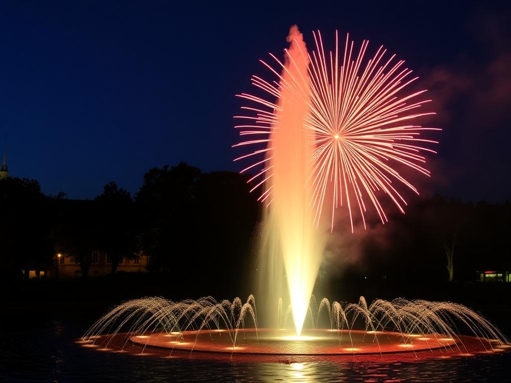 Фейерверк фонтан: маленькое чудо для двора, большой эффект на празднике