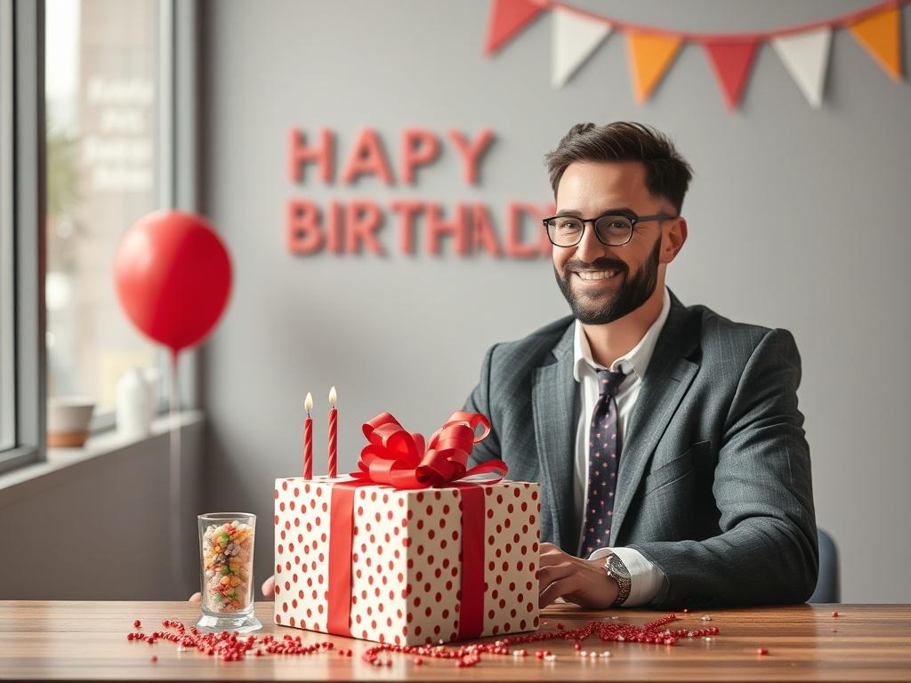 to give the manager a birthday gift to give the manager a birthday giftфото